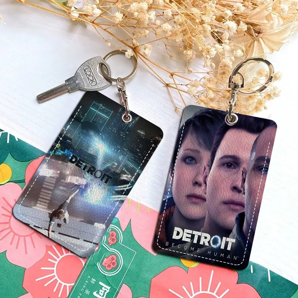 Game D-Detroit Become H-Human Cute Cartoon Inteated Elevator Card Acc Control Card Keychain Protective Cover Gift Keychain