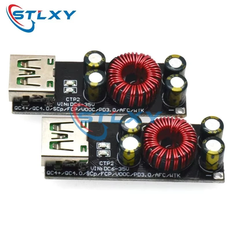 1pcs 6-35V Buck Boost Fast Charge Module Type-C Output QC4.0 QC3.0 PD SCP FCP Phone Charging Board