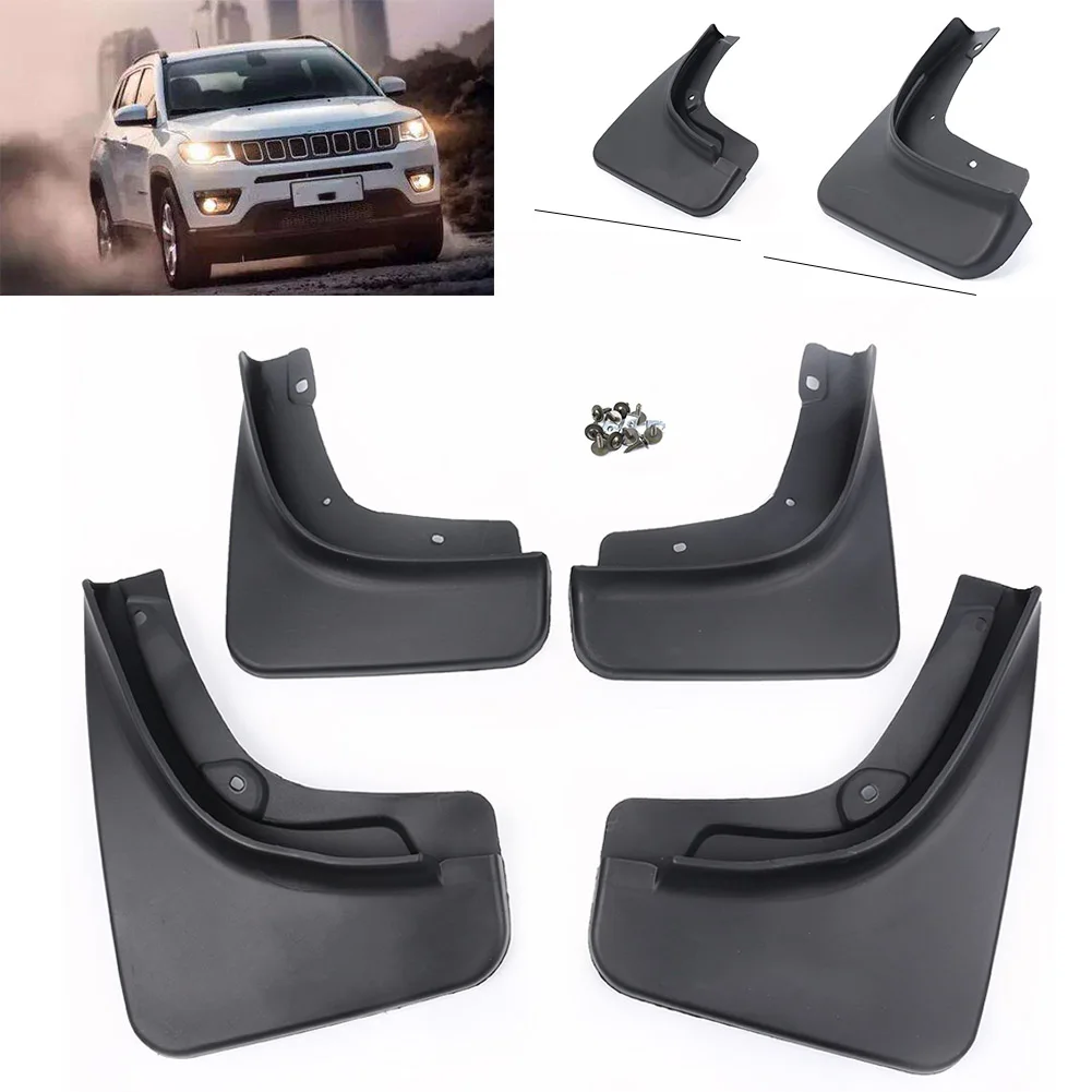 Splash Guards Mud Flaps Mudguard Fit for Jeep Compass 2017-2018 82214642AE 82214643AE