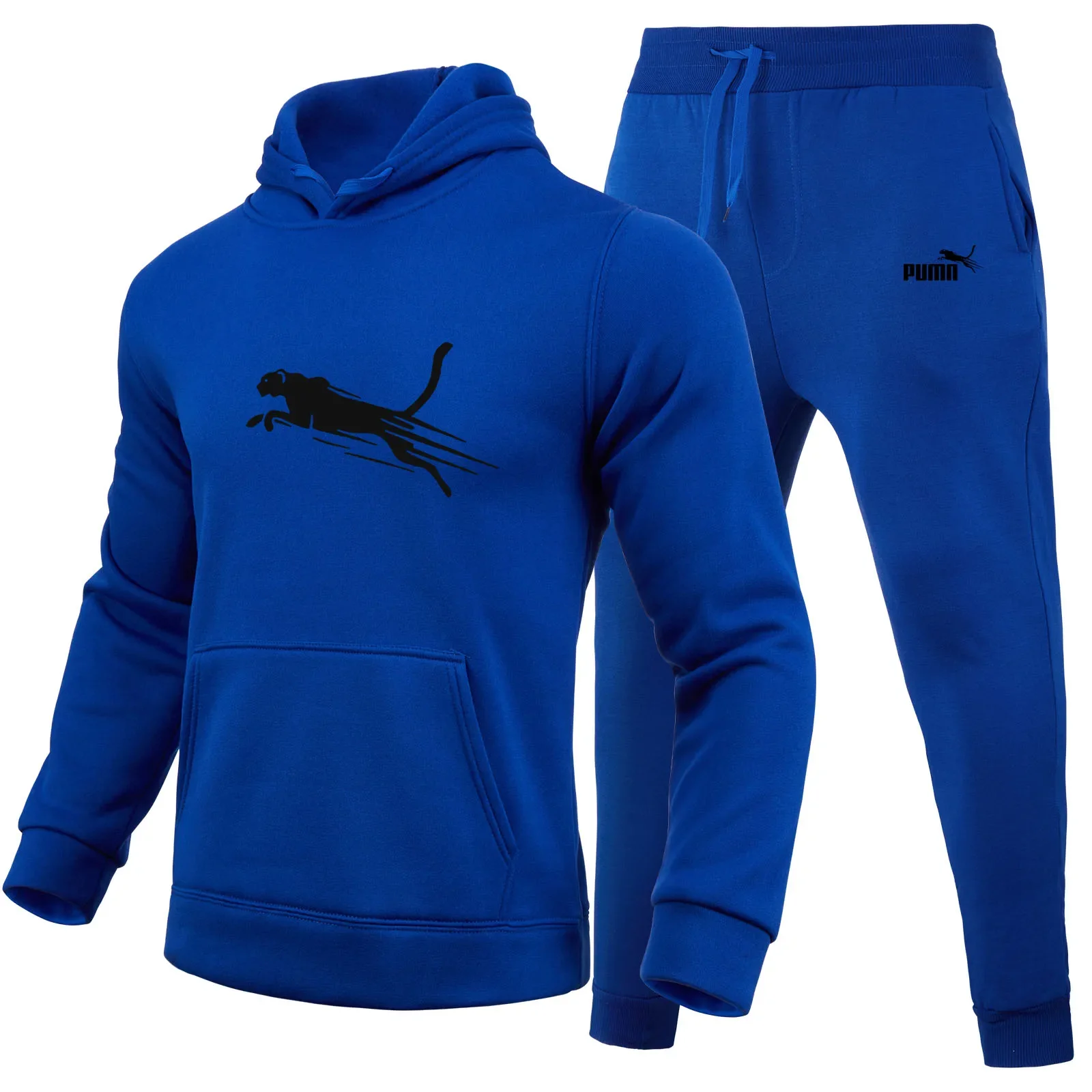 2024 New Men\'s Fashion Leisure Sportswear Outdoor Fitness Jogging Hoodie Set Sports Luxury Hoodie+Pants Set Clothing