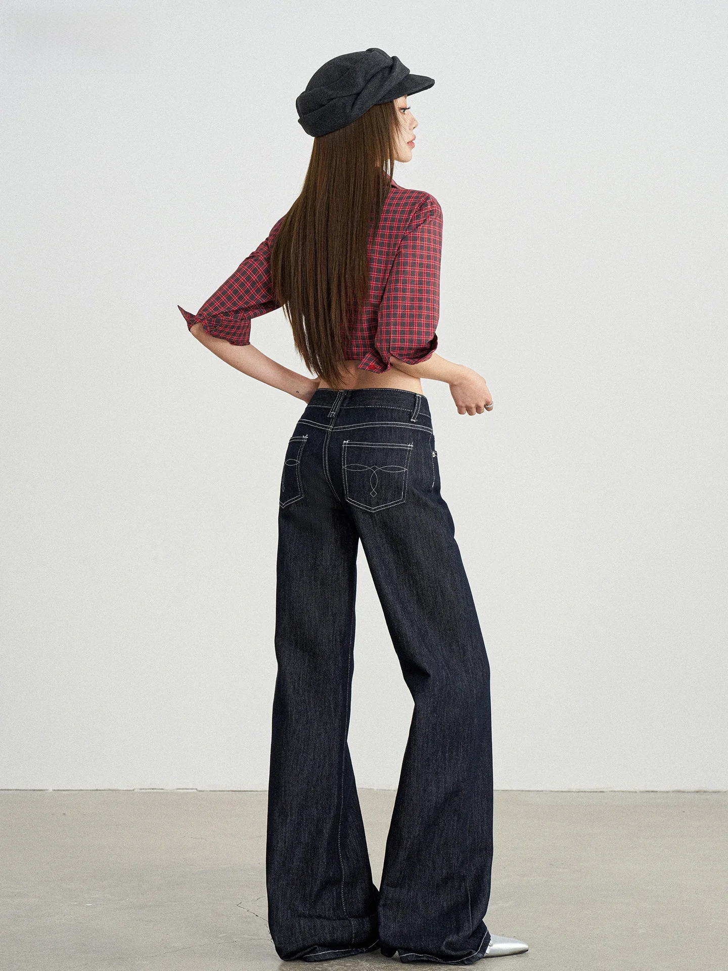TGXQ Retro Original Denim Jeans Women's Style 2026 New American Hot Girl Loose Not Tight Straight Leg Micro Flare Pants
