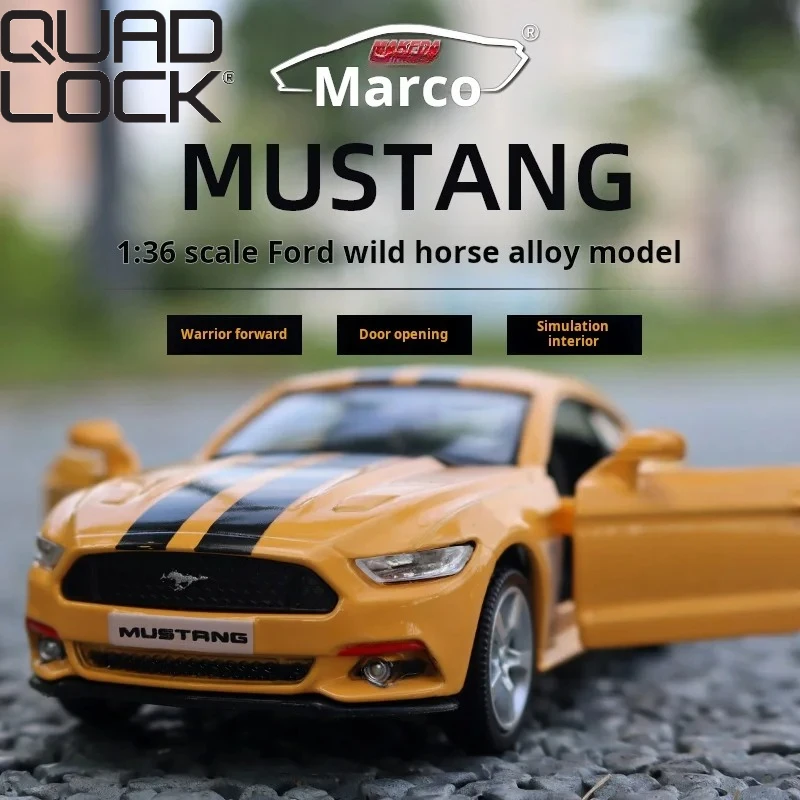 

1:36 Американский супер автомобиль 2015 Ford Mustang GT Моделирование Изысканные литья под давлением и игрушечные транспортные средства RMZ city Коллекционная модель из сплава 5 дюймов