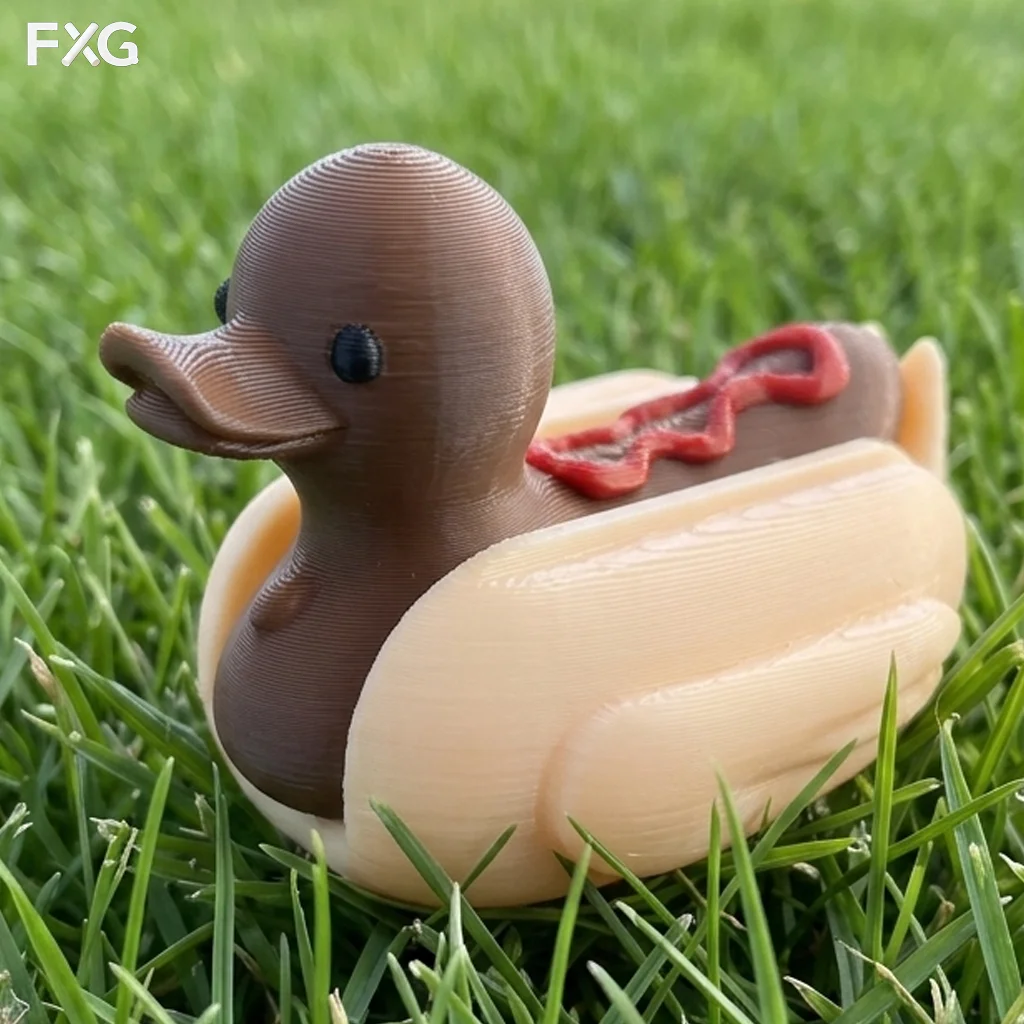 Hot Dog Duck Decorative Ornament, Collectible Figurine, Home Room Shelf Decor Accent, Desk Tabletop Decoration view 4