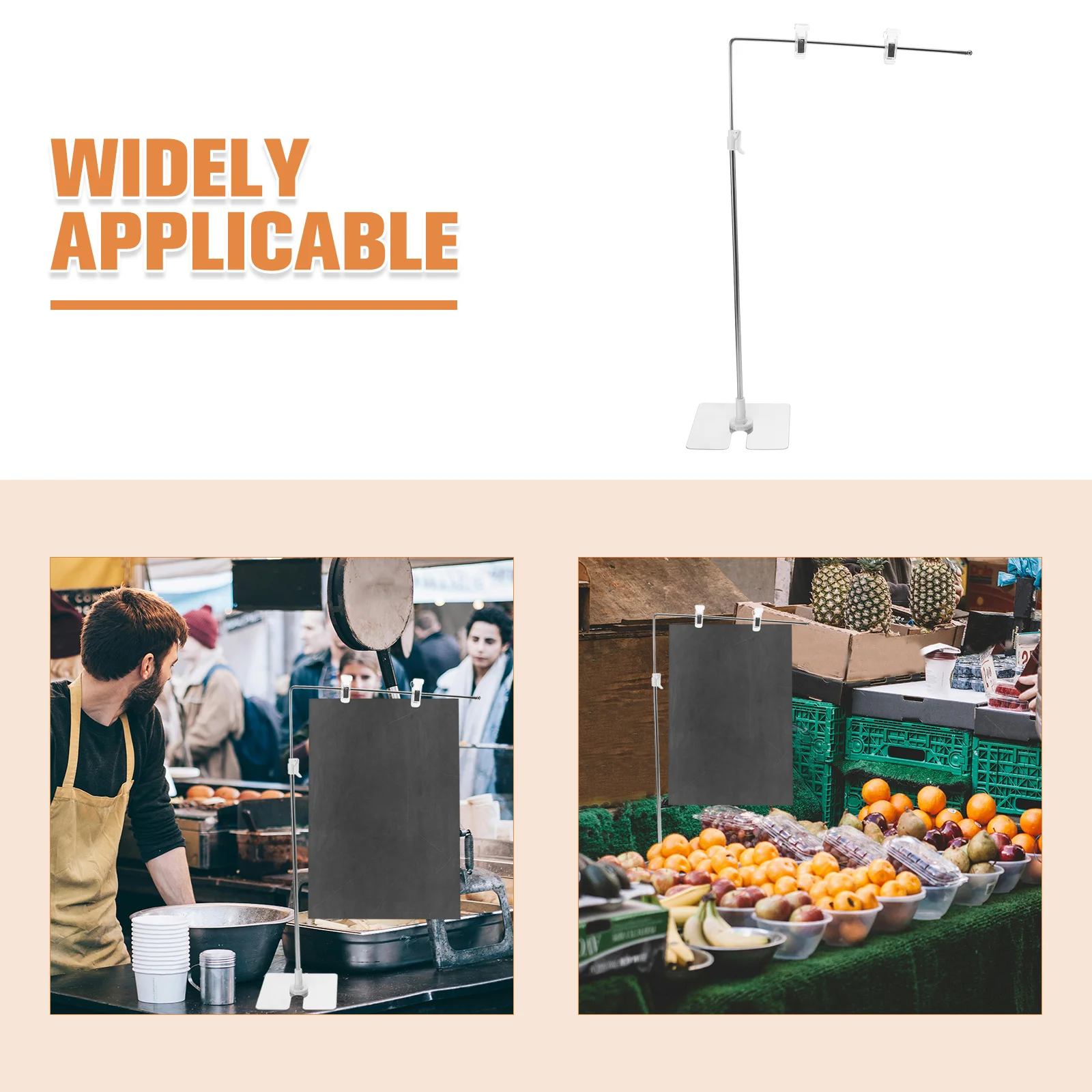 Poster Stand Adjustable Metal Desktop Display Stand For Advertising Banner Holder Supermarket Pop Sign Bracket Store Board