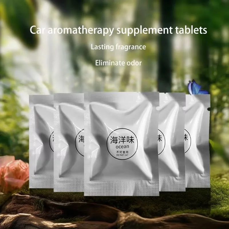 20-60pcs Air Freshener Replacement Tablet Refill Solid Perfume Flavor for Car Air Vent Fragrances Diffuser Air Purifier Ashtray
