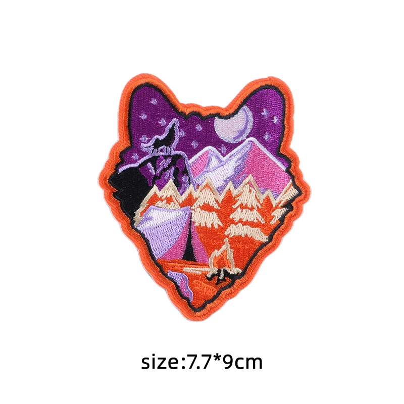 Wolf Patches for Clothing Iron-on Badges Dog Applique Decorative Tranfer Sticker For Cloth Ironing Patch On Clothes Stickers