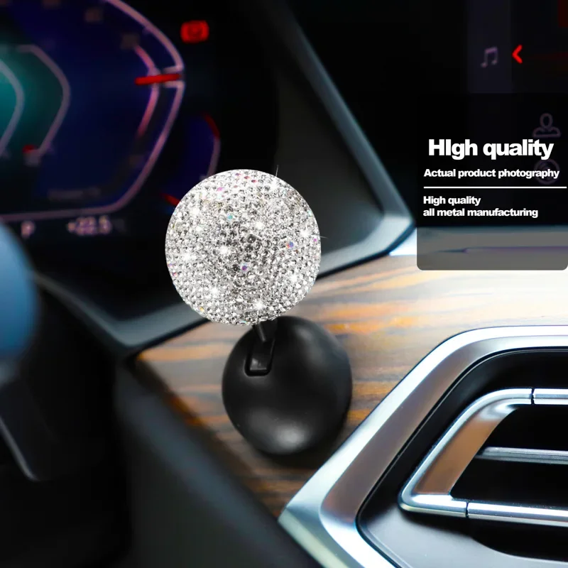 Car Start Button Push Start Rhinestone Diamond Auto Ignition Button Cover One-Touch Button Rocker Engine Push Start Stop Lever