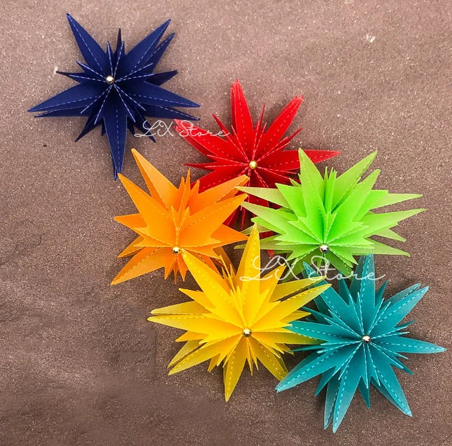 New Design Craft Metal Cutting Die die cuts Folding star flower decoration scrapbook Album Paper Card Craft Embossing die cuts