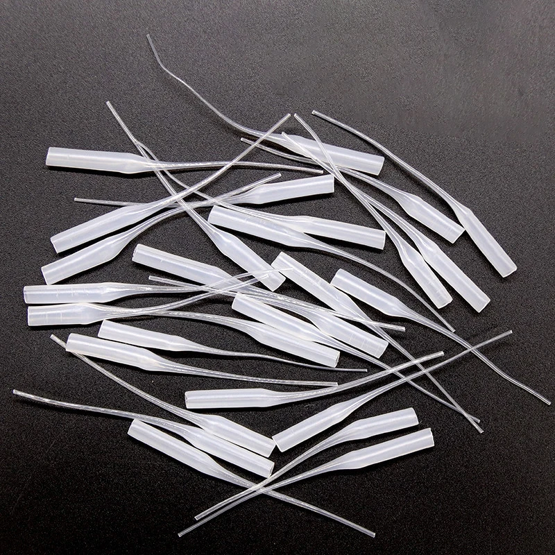 100Pcs Glue Micro-Tips Plastic Glue Bottle Tips Glue Extender Precision Applicator Dropping Tube Nozzle For Crafting Lab