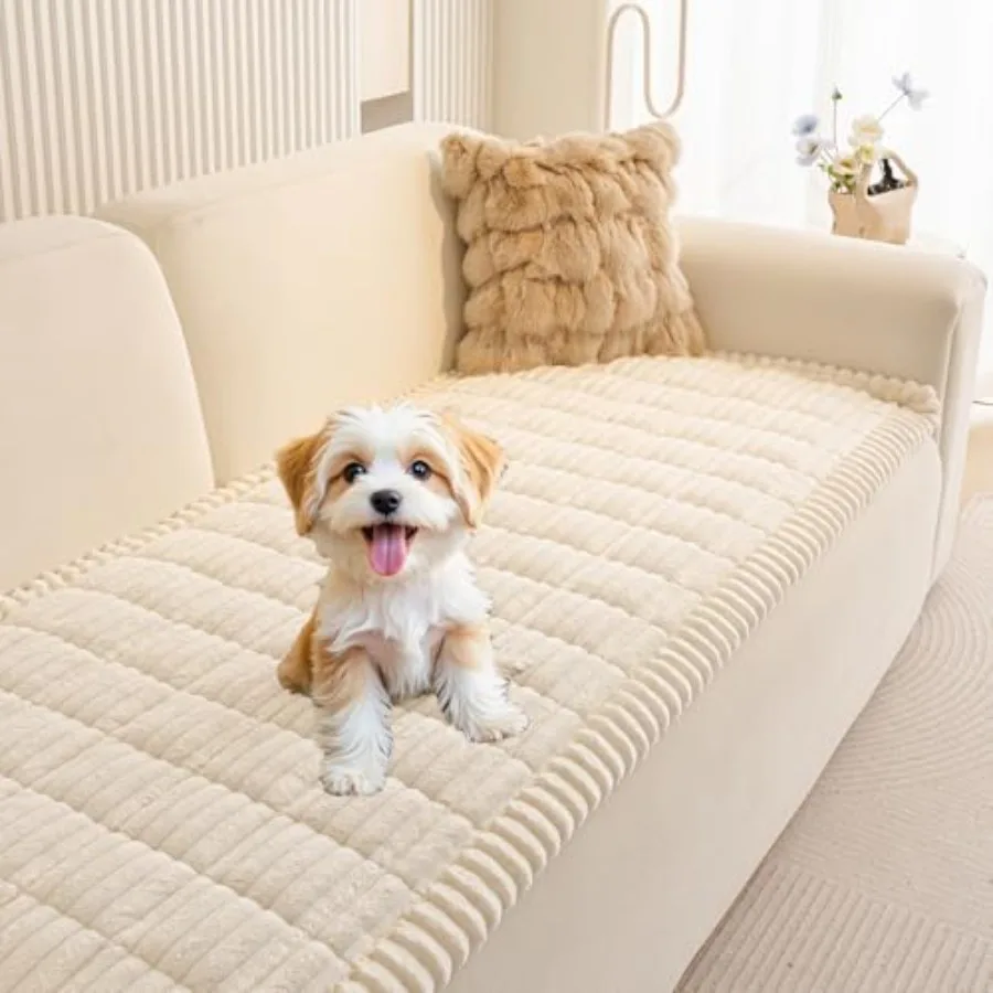 

Sofa Covers Washable Non Slip Couch Covers for 2 Cushion Couch Sofa Pet Friendly Soft Sofa Cover Furniture Protector Covers Dog