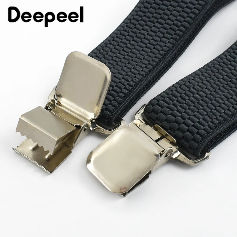 1Pc 3.8*125cm Adult Men's Suspenders Wide Elastic Braces 4 Clip Strap Suspender for Pants Man Harness Jockstrap Accessories