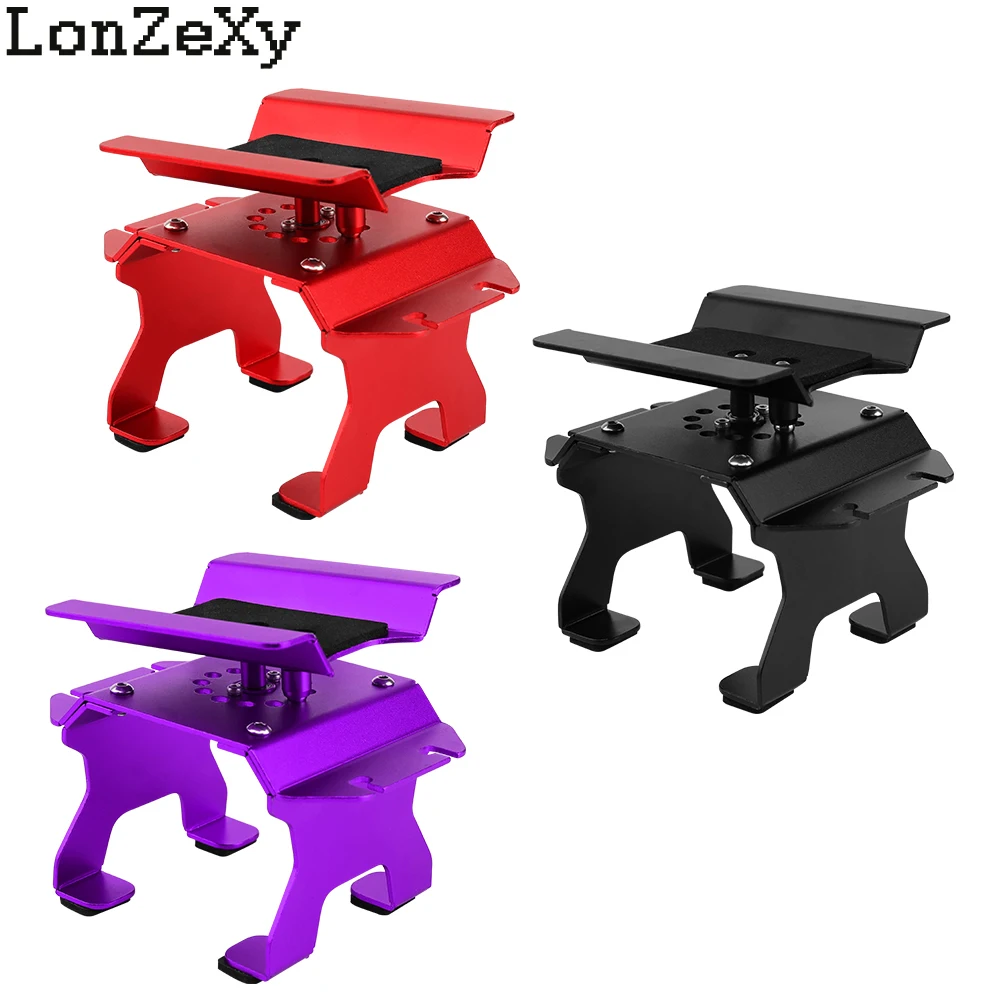 

Aluminum Dual-Bearing Repair Work Stand Tool RC Car Stand With Shock Holder For 1/24 1/18 RC Crawler SCX24 TRX4M FCX18 FCX24