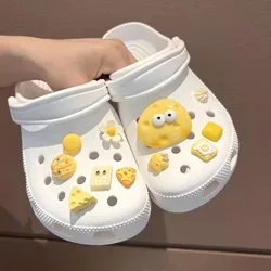 Designer Quality DIY Hole Shoes Charms Set Cheese Garden Shoe Decoration Accessories for Girls Interesting 2025 Gift
