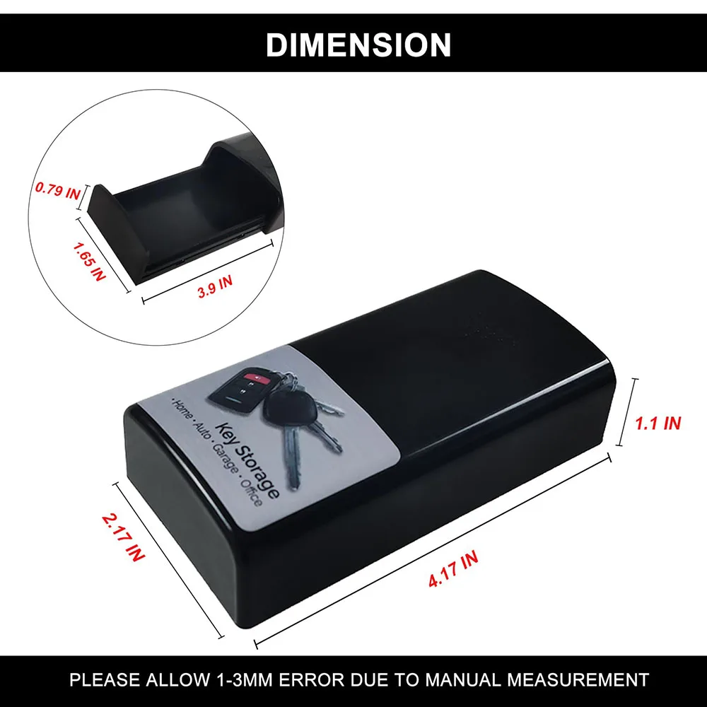 Boîte de rangement pour clés de voiture, support magnétique prédire, matériau PP, étui GNE, parfait pour la maison et le bureau, utilisation en