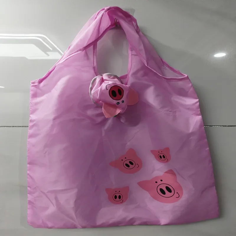 2013 home Creative cartoon  eco-friendly shopping storage bag  organizer  Foldable portable polyester supermarket tote  reusable