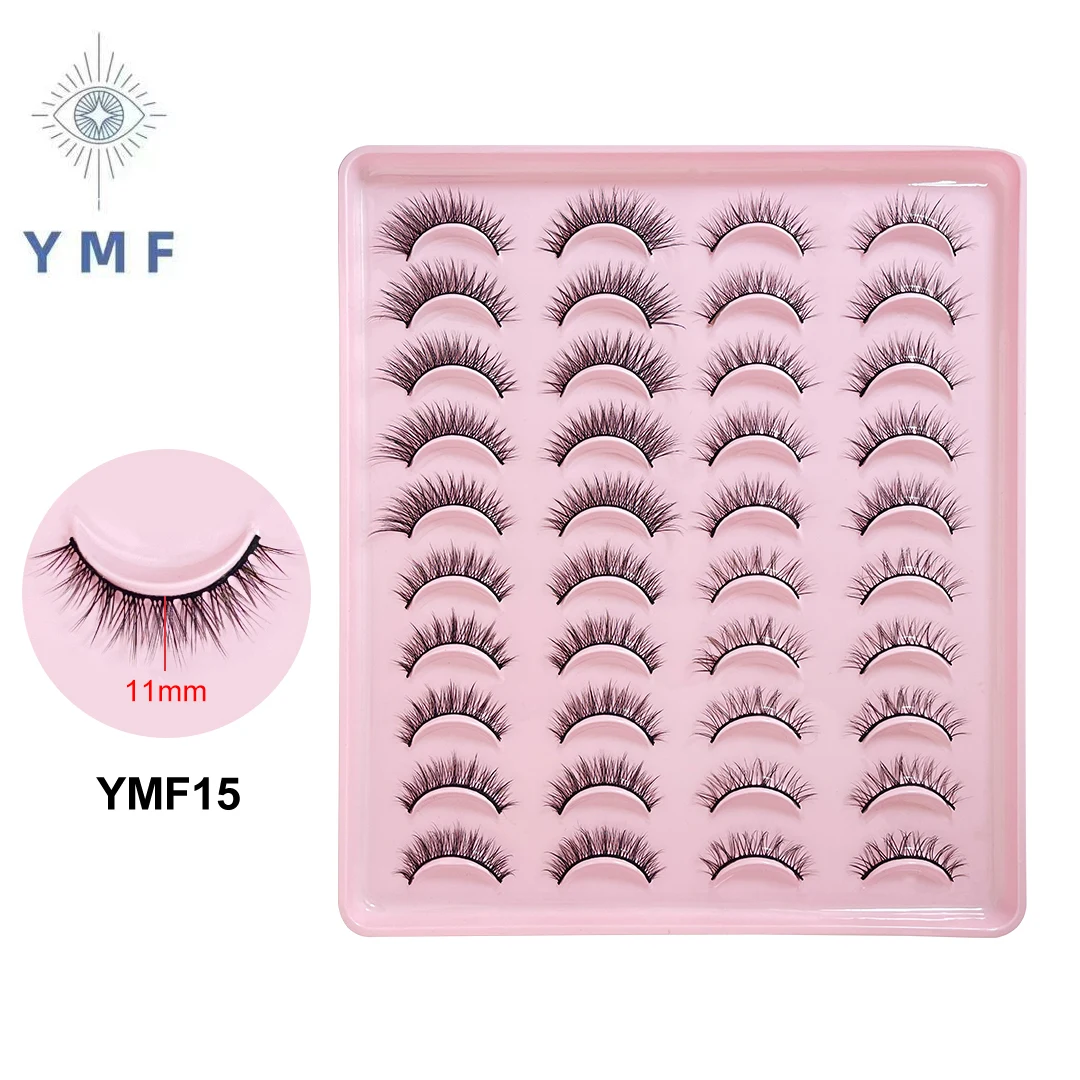 20 Pairs Russian Strip Lashes 6D Fiber Lashes Natural Eyelashes Dramatic False Eyelashes Wholesale Eyelash Extension