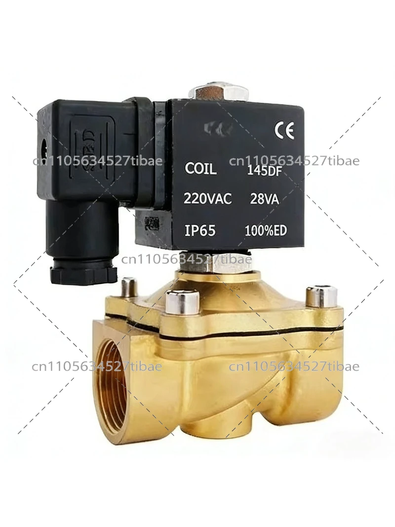 Электромагнитный клапан Pure Copper Coil Normally Closed Solenoid Valve Water Control Switch AC220V 24V Electronic Valve with 12V Thread for Water Syste Пневматика — деталь 1