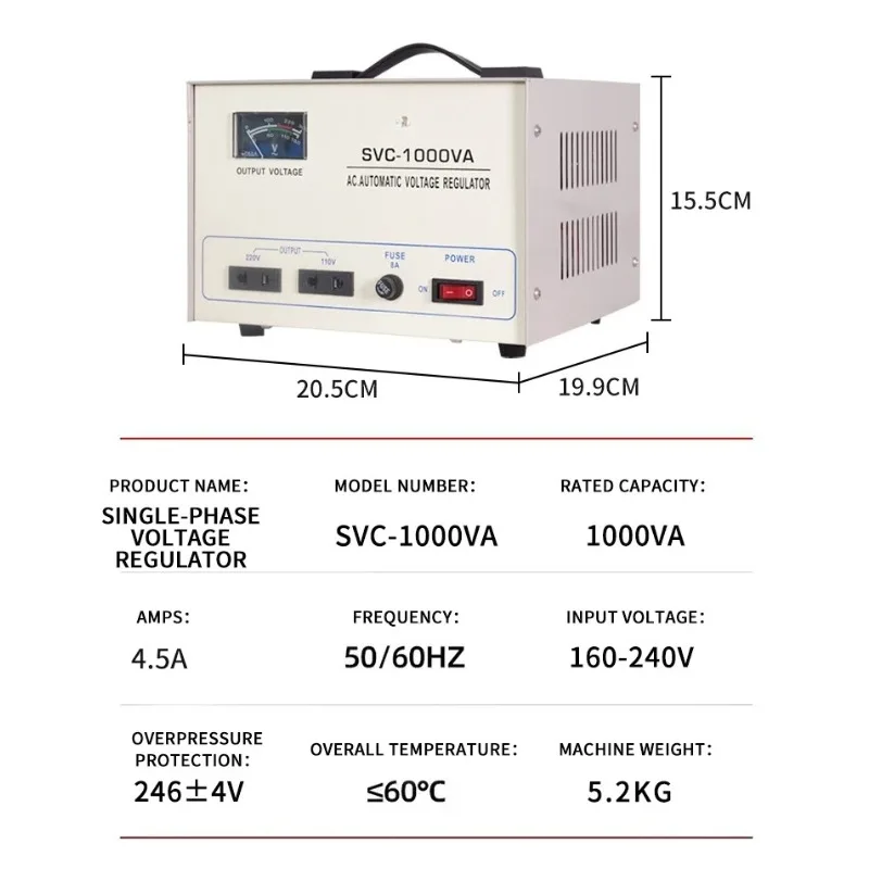 220V Single Phase 80V-260V AC Relay Type Automatic Servo Voltage Regulator 10KVA 15KVA 20KVA 30KVA Voltage Stabilizer
