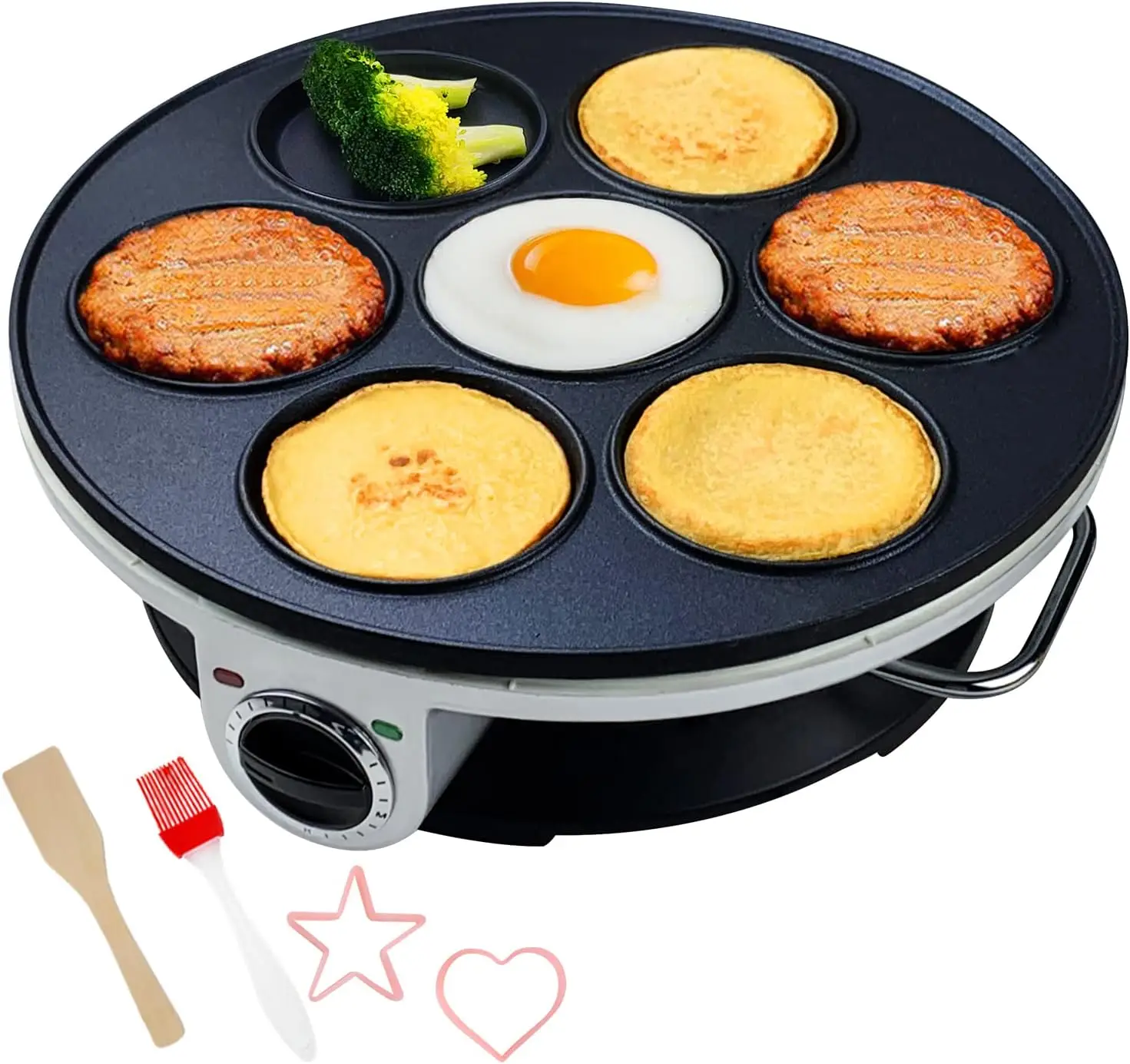 

Kids Electric Pancake Maker Nonstick Crepe Pan for Easy Breakfast