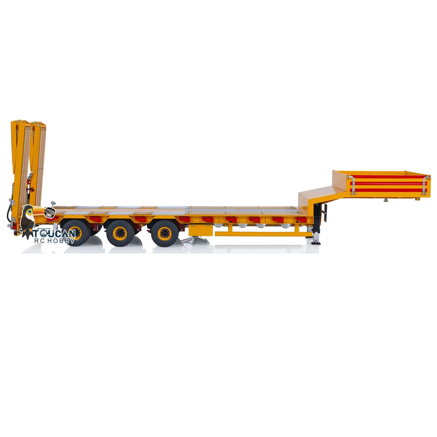 Aangepaste LESU RC 1/14 Metalen RC Trailer Hydraulisch Systeem Elektronische Lifting met Lichtsysteem Pomp Klep Geschilderd Speelgoed THZH1669