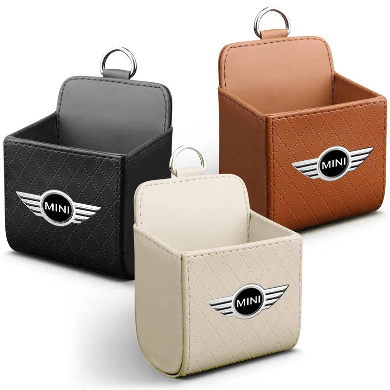 Car Trash Can Multifunctional Folding Hanging Auto Storage Box Accessories For Mini Cooper S Countryman R56 R50 R53 F56 F55 R60