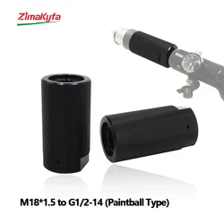 CO2 HPA Convertor for Regulator Valve Adaptor,M18x1.5 Female to G1/2-14 Female Threads Black Adapter