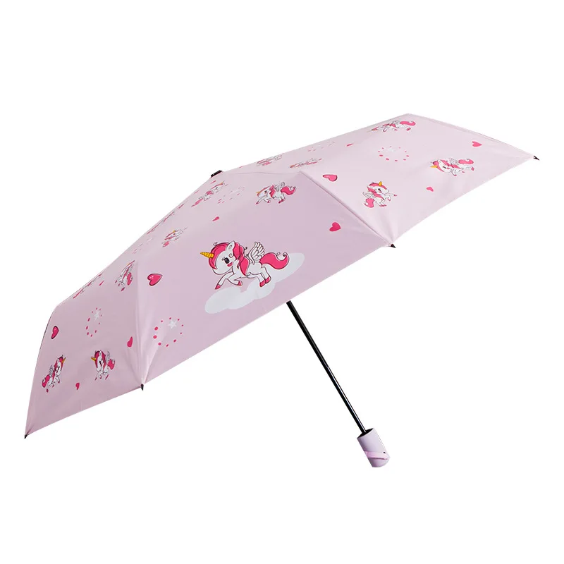 Cute Unicorn Umbrella sunshade Wind and rain resistance Fashionable folding automatic umbrella Travel carrying umbrella gift