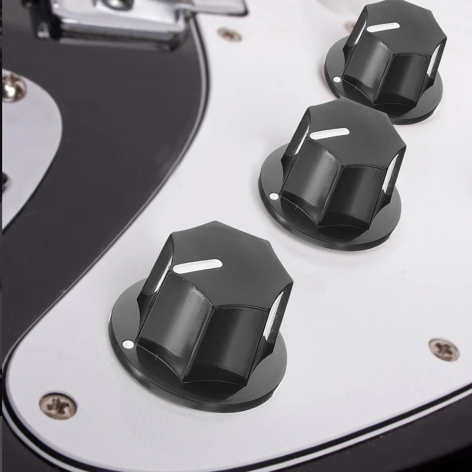 

10Pcs Guitar Potentiometer Knobs Volume Control Caps ABS Instrument Volume Tone Control Knobs Durable for Sound Equipment