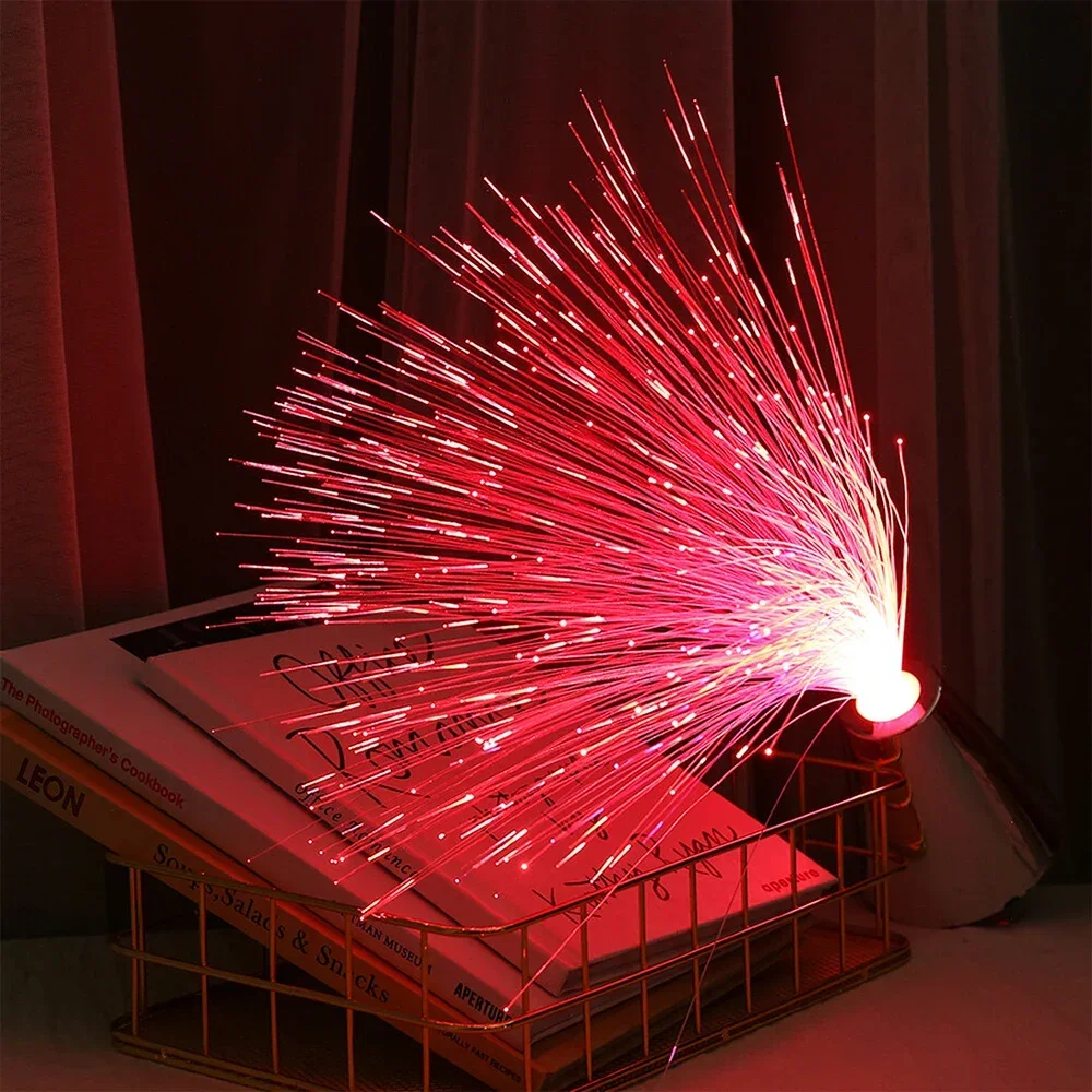 Nachtlichter Feuerwerk Starburst Weihnachts feier mehrfarbig Home Schlafzimmer Dekor Glasfaser Licht