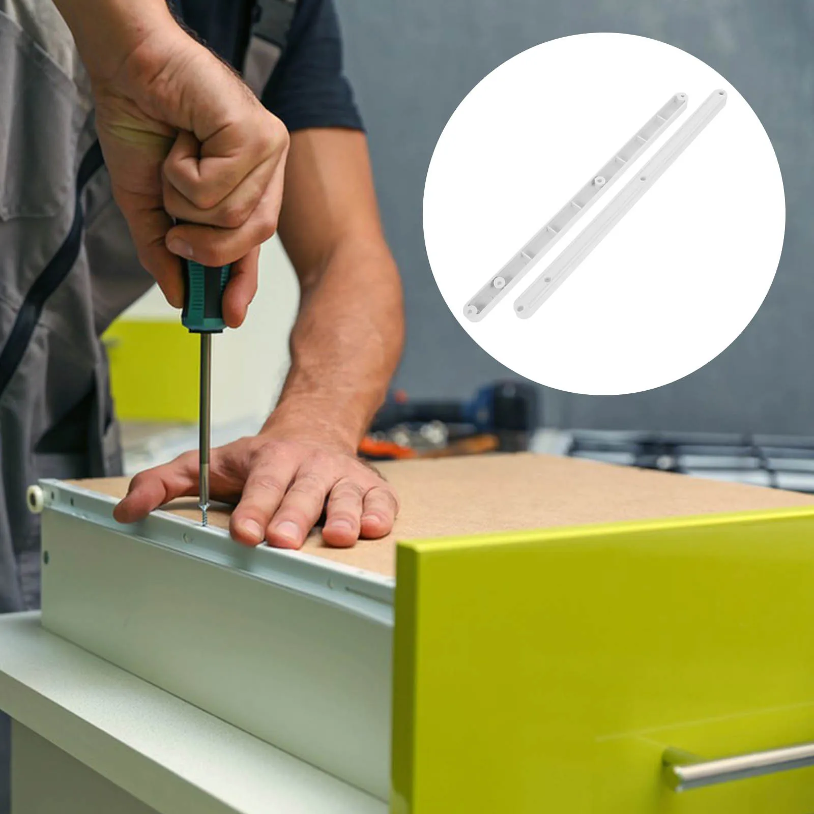 

2pcs Plastic Drawer Slides 12 Inch Side Mount Full Extension Cabinet Drawer Runners Smooth Gliding Track Guides For Wardrobe