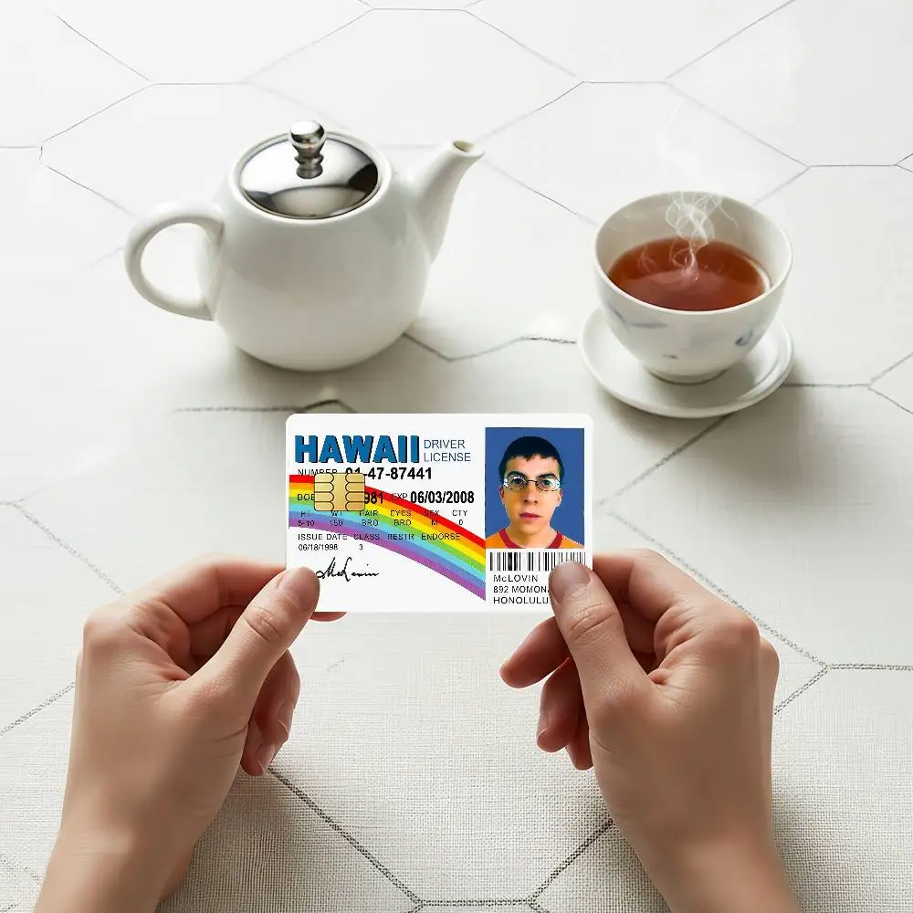 Movie Mclovin Credit Skin Cover Card Stickers 4PCS Film Bus Pass Front Decoration Bank Debit Waterproof