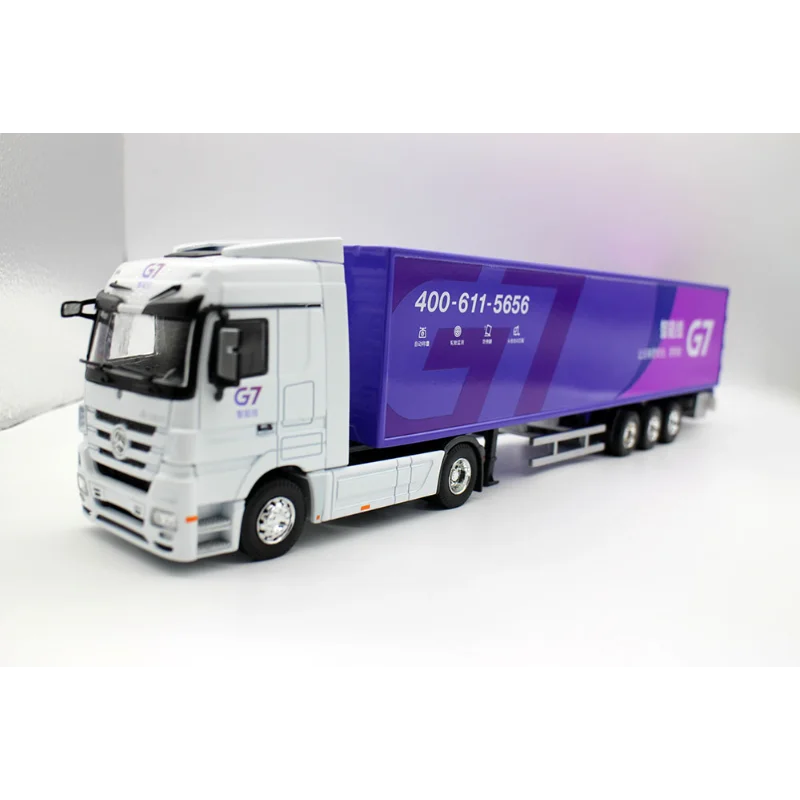 

Литой под давлением масштаб 1:50 контейнерный грузовик Benz G7 интеллектуальный прицеп модель автомобиля из сплава Коллекционная игрушка в подарок сувенир дисплей орнамент