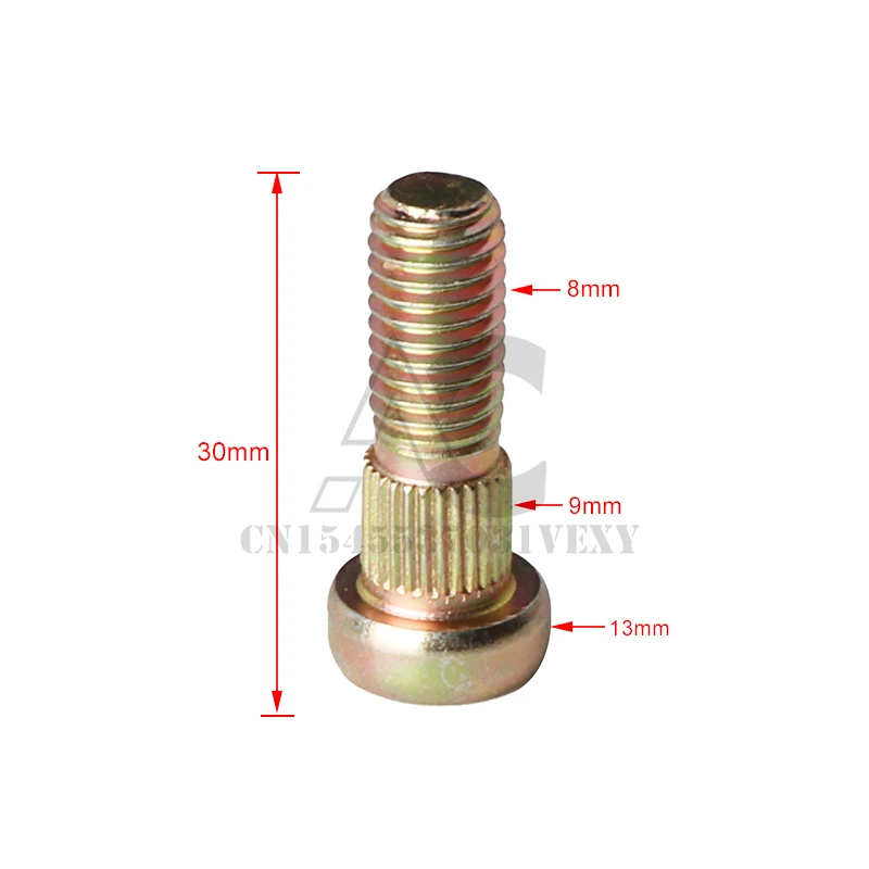 4pcs/lot Spline Screw M8*1.25 Hub Stud for ATV UTV Dirt Bike Go Kart Quad Bike Parts