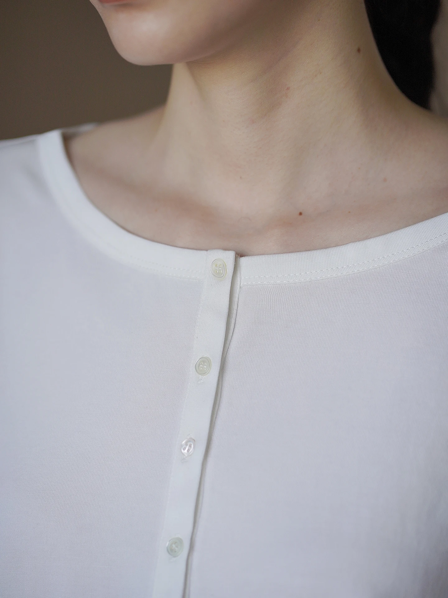 Hacikis Miss Slim Fit Long Sleeve round Neck Loose Cotton Feel Inner Wear Top Comfortable Soft Skin Friendly Casual Style