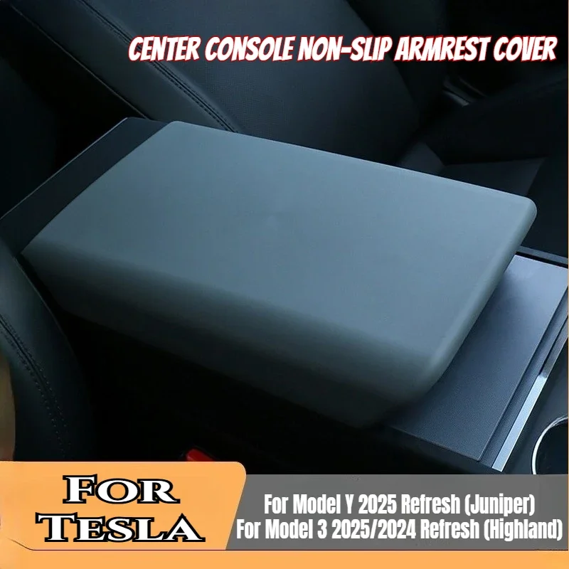 Per Tesla Model Y 2025 Refresh Juniper & Model 3 2025/2024 Refresh Highland Center Console Copertura bracciolo antiscivolo Progettato