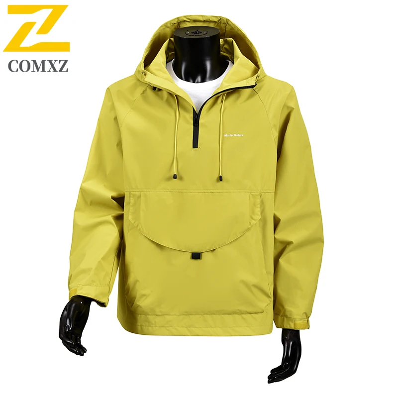 Brand Waterproof Men's Jacket 2025 Autumn Luxury Casual Sports Windproof Big Pocket Hoodies Coat Outdoor Jogger Camping Overcoat