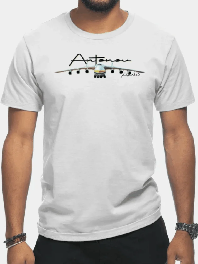 Ukraine Antonov An 225 “Mriya” Transport Aircraft T Shirt. High Quality Cotton, Breathable Top, Loose Casual Mens T-shirt S-3XL