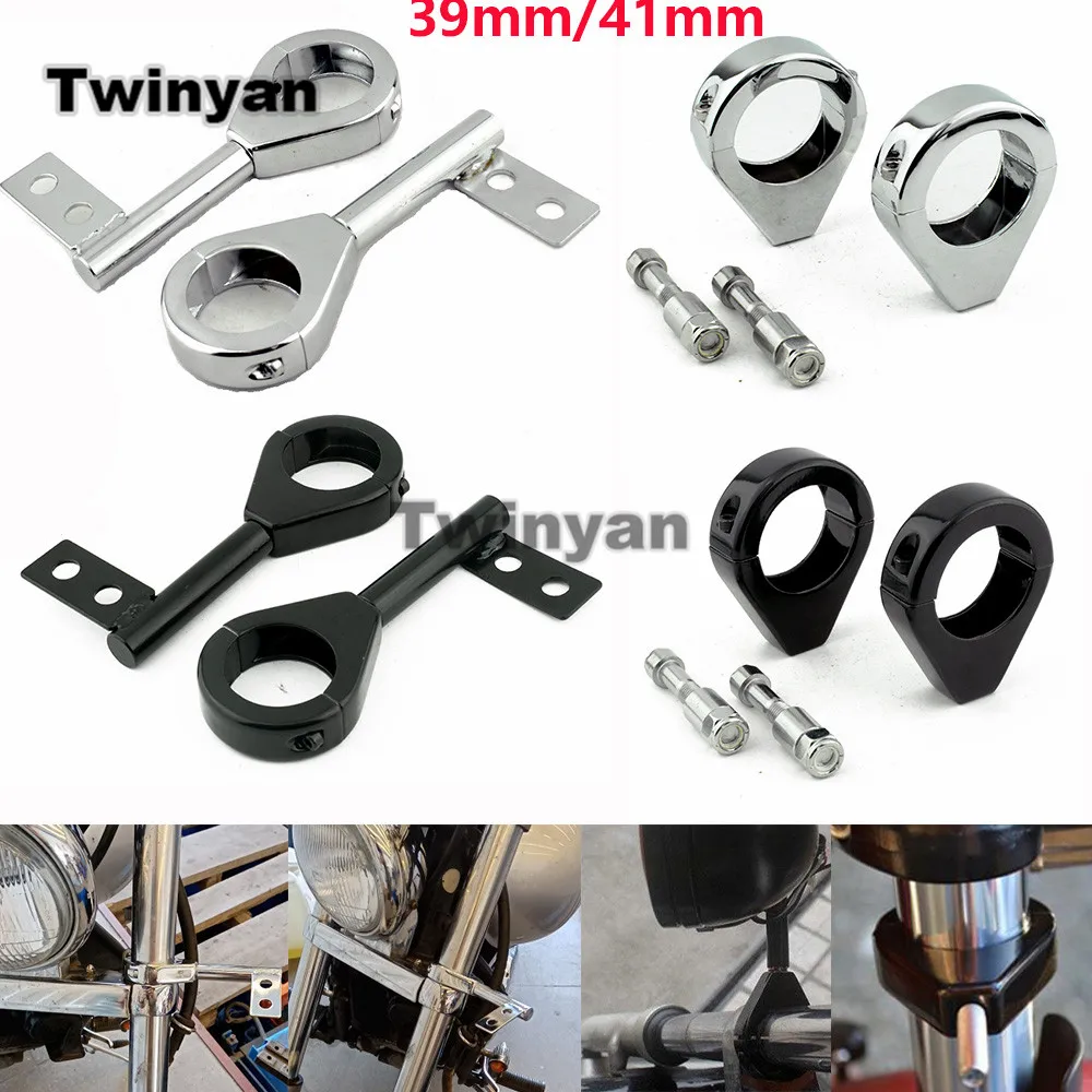 Motorcycle Metal Turn Signal Light Driving Passing Spot Fog Light Bar 39-41mm Fork Tube Mount Bracket Clamps Fork Clamp
