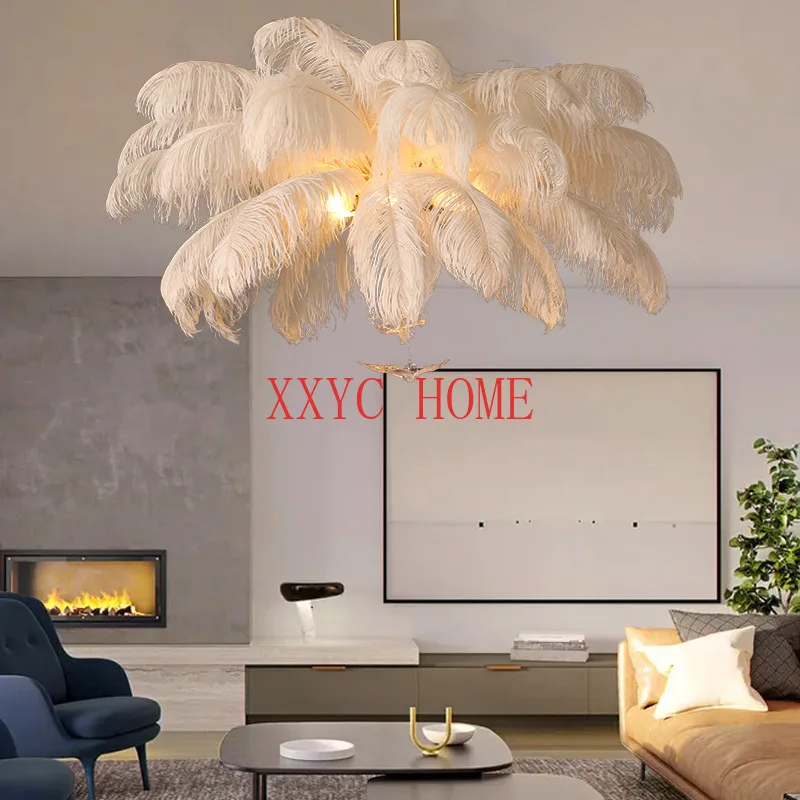 

Feather Light Pendant Lamp Colorful Feathers Ceiling Chandelier LED Living Room Bedroom Hanging light Decor Lighting Fixtures