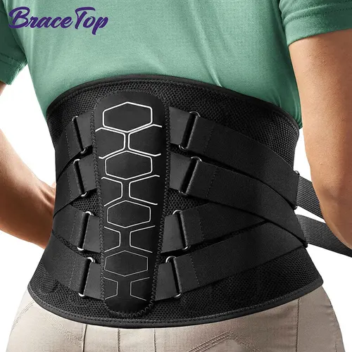 Tirante de espalda baja para aliviar el dolor, cinturón de soporte de espalda, cinturón de soporte Lumbar Flexible para levantar el trabajo, alivio del dolor de escoliosis