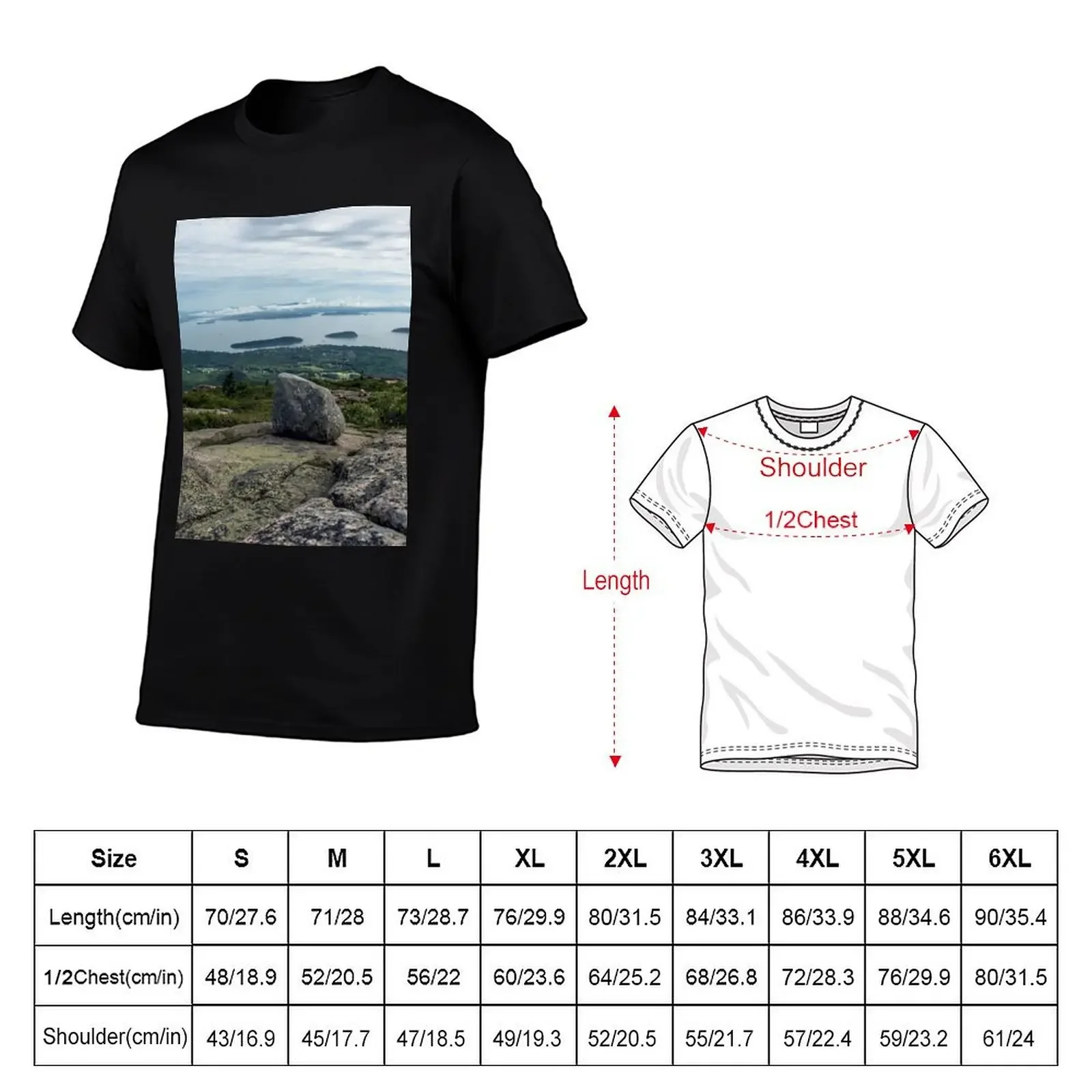 travel mountain ocean water nature wall tapestry Acadia National Park Maine 3 T-Shirt cute tops outfits for men