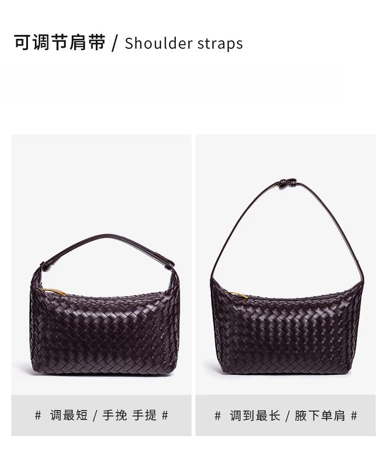 Beliebte Handgewebte Damenhandtasche, Lässige Modische Schulter-Lunchbox-Tasche, Unterarm-Handtasche für Damen – Detail 8