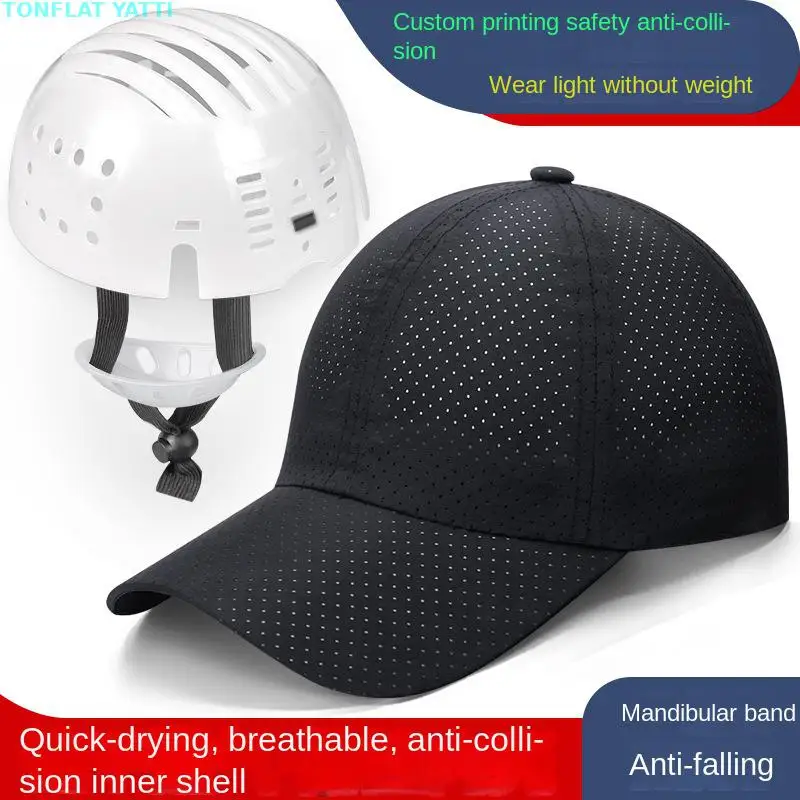 

Summer Light Safety Helmet Breathable Quick-drying Anti-collision Cap Light Mesh Baseball Cap Duck Tongue Work Cap for warehouse