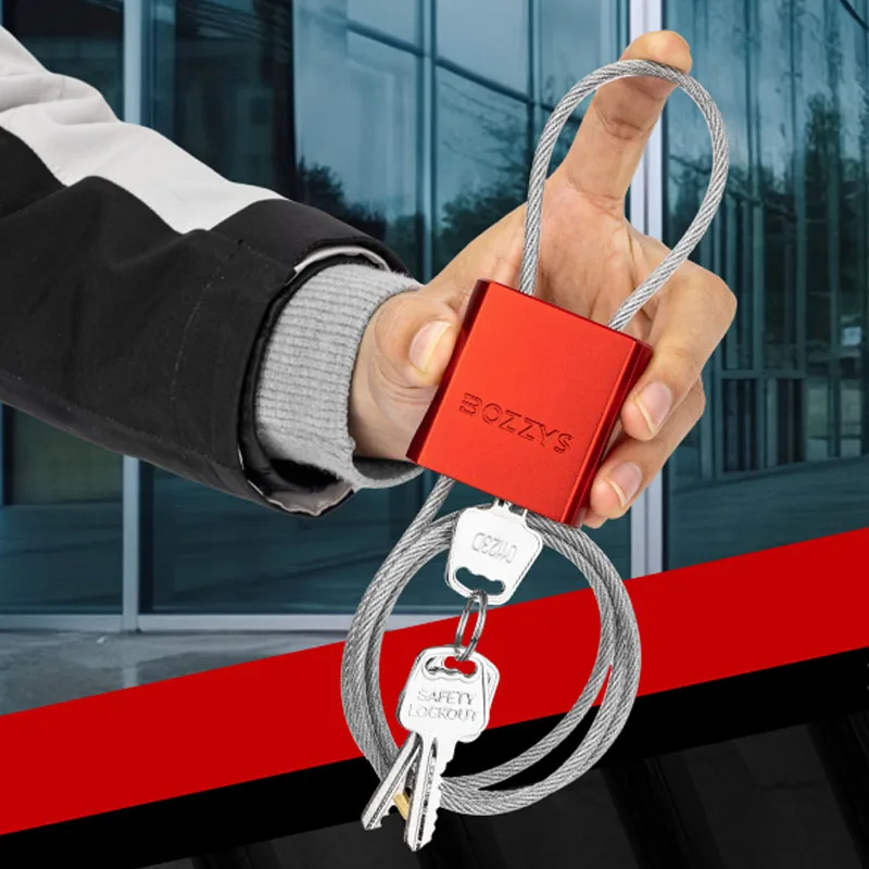 

BOZZYS 4 мм регулируемый тросовый замок с 3 ключами Budget Security для спортзала, велосипеда, ворот, длина 1 м