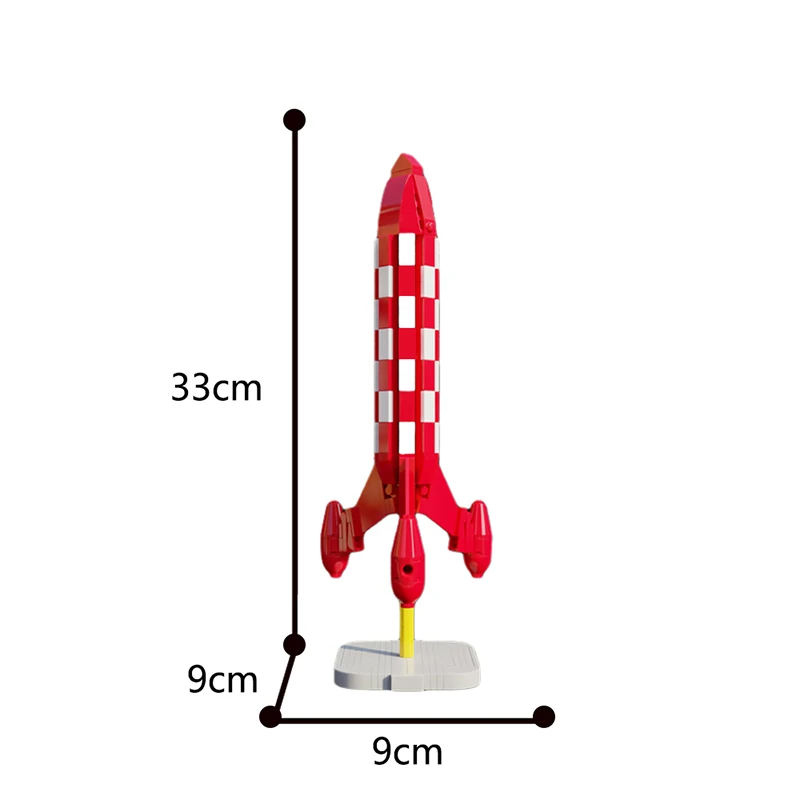 MOC – fusée lunaire, vaisseau spatial, blocs de construction, pièces de briques à assembler, jouet STEM pour enfant, cadeau à collectionner, à monter soi-même