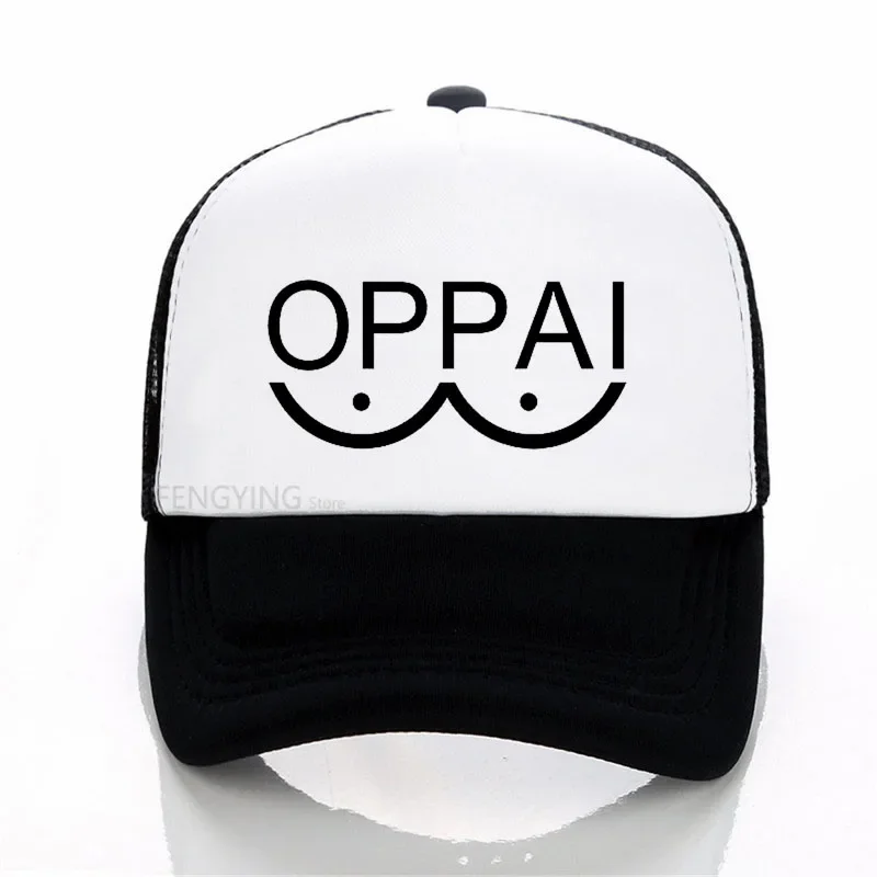 

fashion One Punch Man hat Hero Saitama Oppai baseball cap Casual Adjustable mesh hat Unisex sports trucker hats