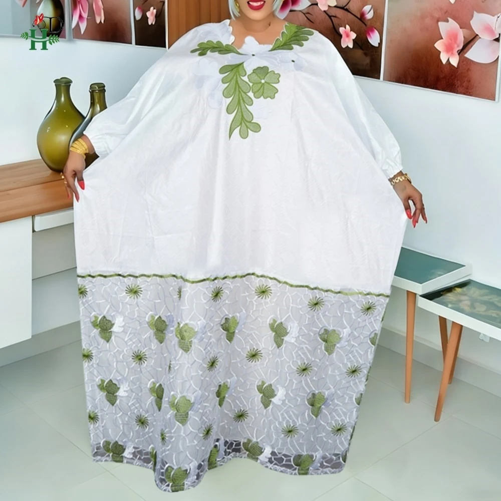 

H & D 2026, африканские платья для женщин, платье-кафтан больших размеров с вышивкой, Bazin Riche, свадебная вечеринка, церковное платье Джеллабы, турецкое платье