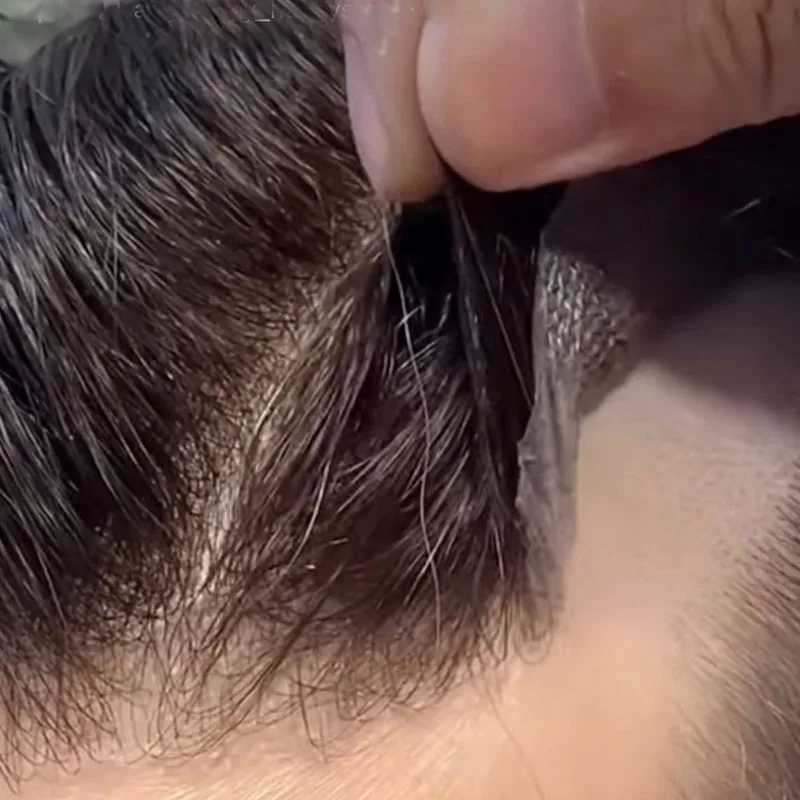 

Мужской парик плотности 80%, невидимый, ультратонкий, 0,02-0,03 мм, супер натуральная линия роста волос, премиум-серый, коричневый 440 # Система светлых человеческих волос