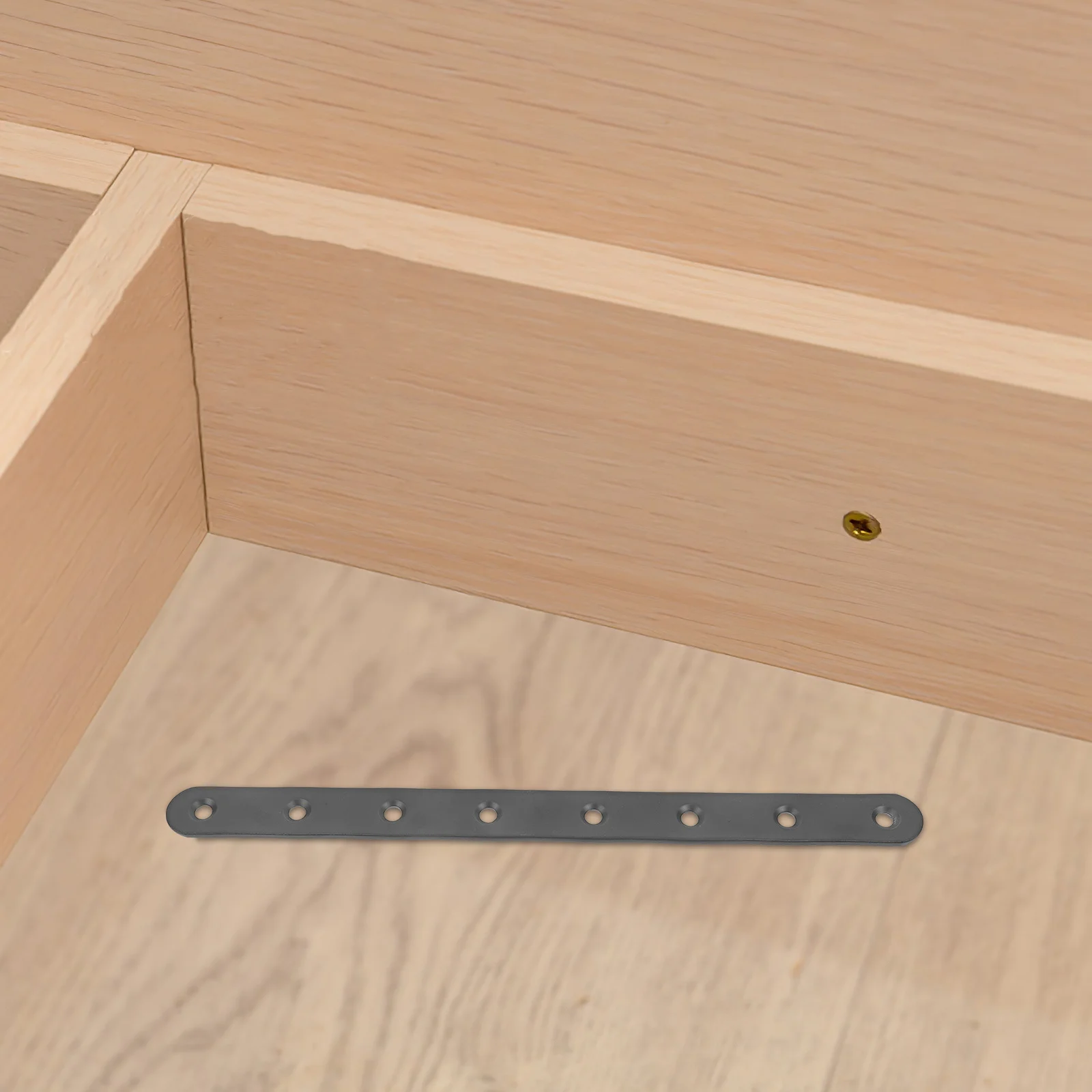 

4Pcs Straight Brackets Heavy Duty Mending Plate Brackets for Wooden Fence Bookshelf Cabinet Repair Metal Plate Supports