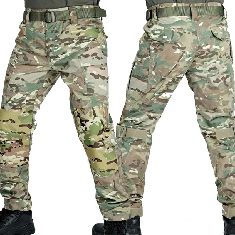 メンズタクティカルカーゴパンツクラシックアウトドアハイキングトレッキング防水男性タクティカルパンツミリタリーマルチポケット耐摩耗性